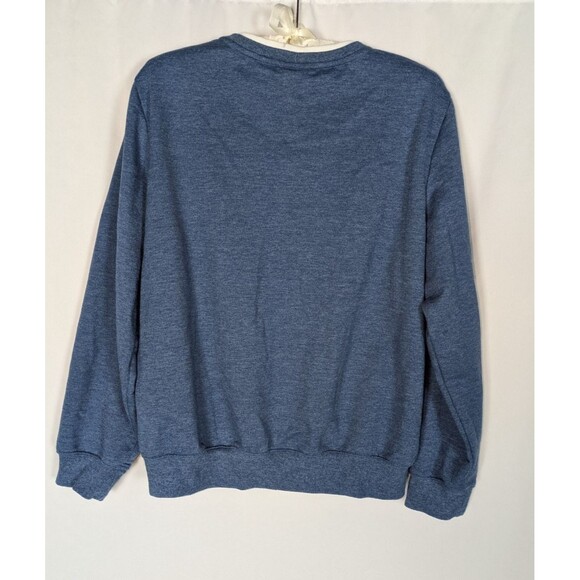 Alfred Dunner Sweatshirt M Womens Blue Rhinestone Embroidered Grandmacore Granny - Picture 4 of 5